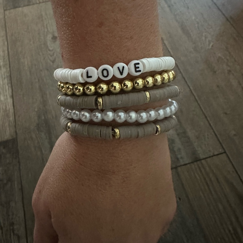 NEW - Homemade boho clay bracket stacks